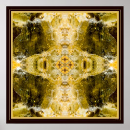 Grönt granat I gemstone fractal-konst poster