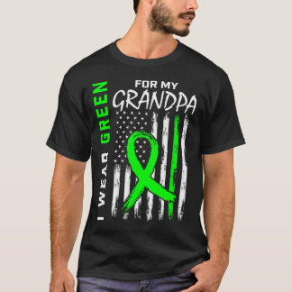 Grönt Grandpa Kidney Disease Cerebral Palsy Awaren T Shirt