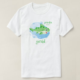 Grönt Grandpa Shark T Shirt
