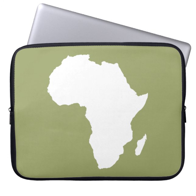 Grönt-granskande Afrika Laptop Sleeve (Framsidan)