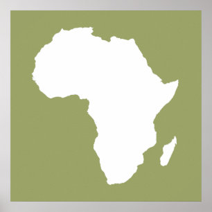 Grönt-granskande Afrika Poster