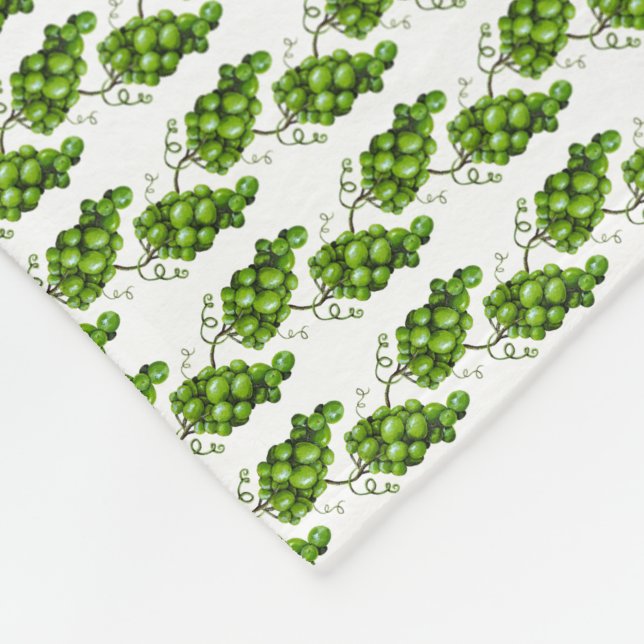 Grönt Grapcs Fleece Blanket (Hörn)