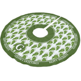 Grönt Grapes Träd Skirt Julgransmatta Borstad Polyester