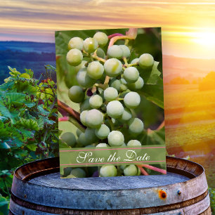 Grönt Grapes Vineyard Bröllop spara datum Inbjudningar