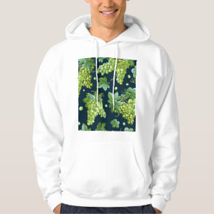 Grönt Graph: Watercolor Mörk Mönster Hoodie