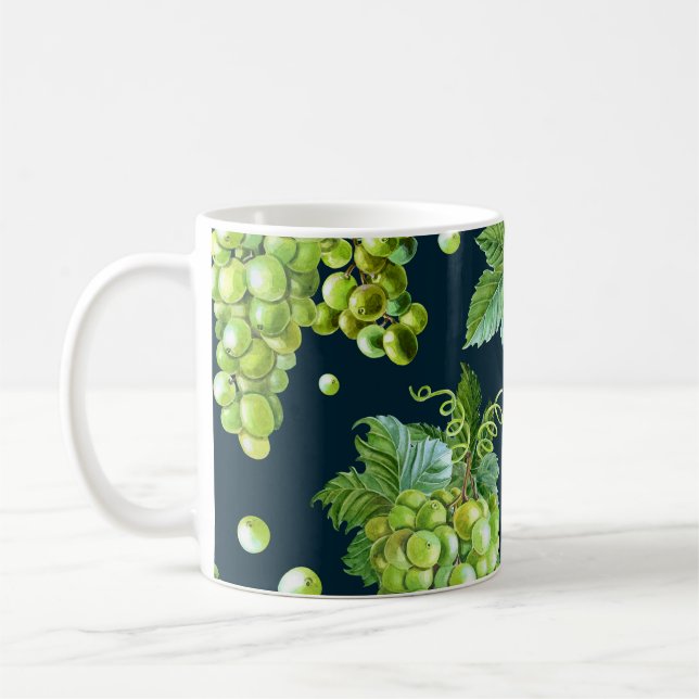 Grönt Graph: Watercolor Mörk Mönster Kaffemugg (Vänster)