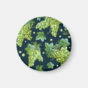 Grönt Graph: Watercolor Mörk Mönster Magnet