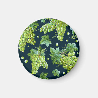 Grönt Graph: Watercolor Mörk Mönster Magnet