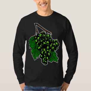 Grönt Graphic Fruit Cluster of Grapes T Shirt
