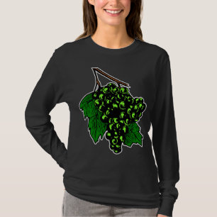 Grönt Graphic Fruit Cluster of Grapes T Shirt