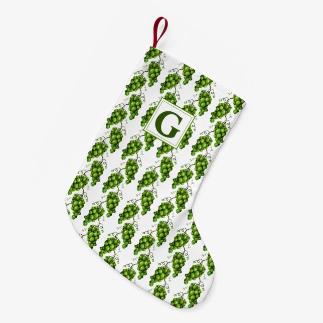 Grönt Graps - julklapp Liten Julstrumpa (Framsidan (Hängande))