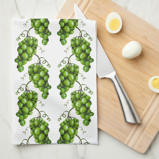 Grönt Graps Kitchen Towel Kökshandduk (Vikt i Fjärdedel)