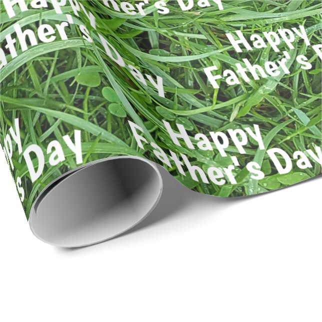Grönt gräs fars dag presentpapper (Rullad Hörn)