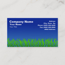 Grönt gräs mot blått görar klar himmel visitkort