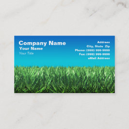 Grönt gräs mot klar blå himmel visitkort