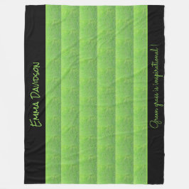 Grönt Gras, Snyggt och Elegant av ljus, ljus Fleecefilt