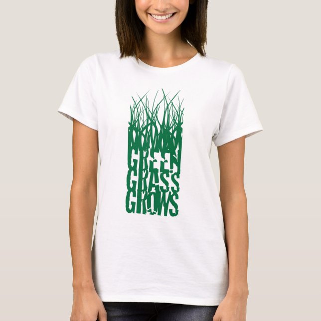 Grönt gräs växer tee shirt (Framsida)