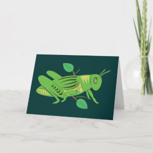 Grönt Grashopper Kort