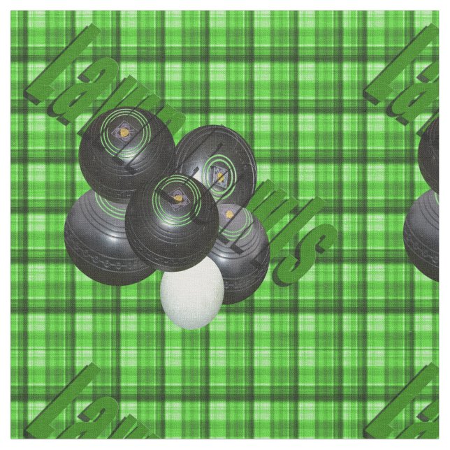 Grönt Gräsmatta Bowls Checked Tartan Design. Tyg (Närbild)