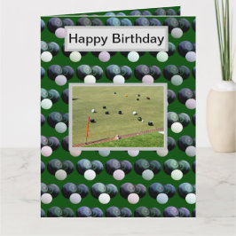 Grönt Gräsmatta Bowls, jumbo Birthday Card Kort