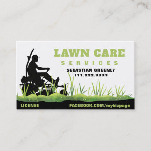 *~* Grönt Gräsmatta Care Landscaping Grass Moder Visitkort