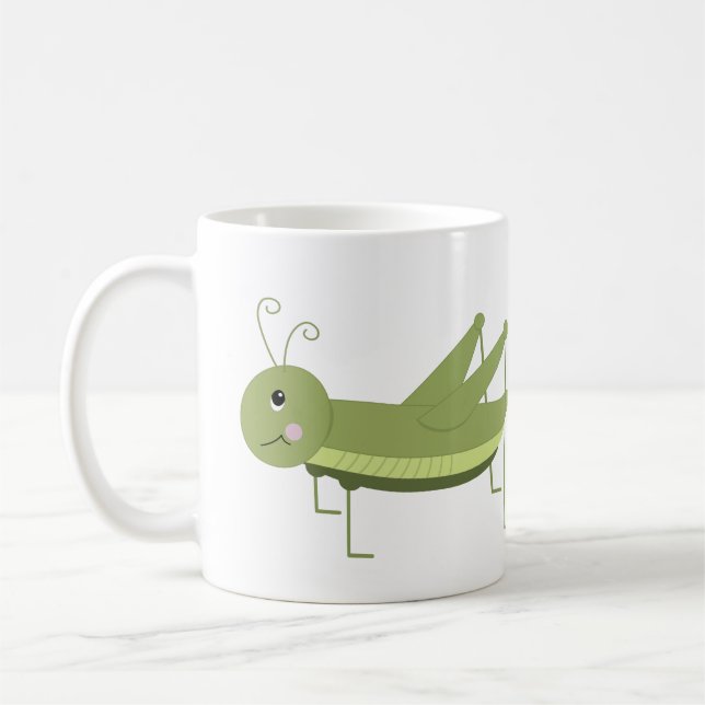 Grönt Grasopper Kaffemugg (Vänster)