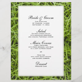 Grönt Grass Backyard Bröllop Menu