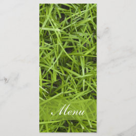 Grönt Grass Backyard Bröllop Menu Meny