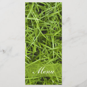 Grönt Grass Backyard Bröllop Menu Meny
