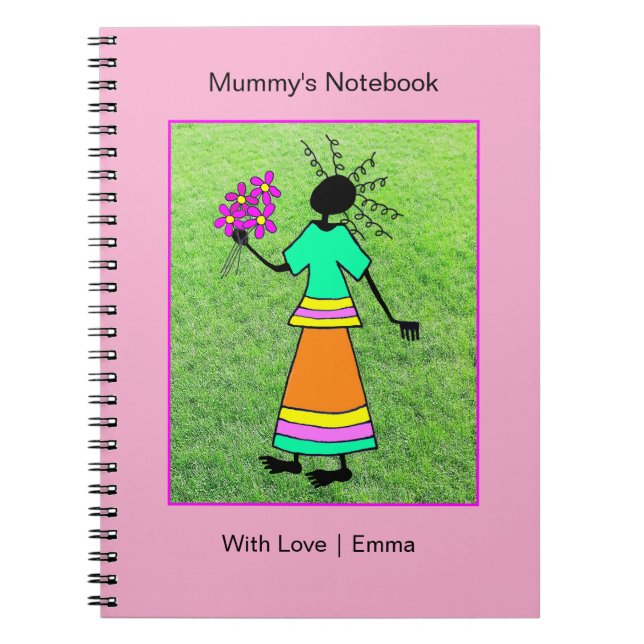 Grönt Grass, Blommigt, Fantastisk inspiration Anteckningsbok (Framsidan)