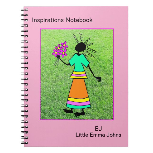 Grönt Grass, Blommigt, Fantastisk inspiration Anteckningsbok (Framsidan)