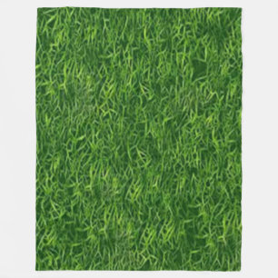 GRÖNT GRASS FLEECE BLANKET