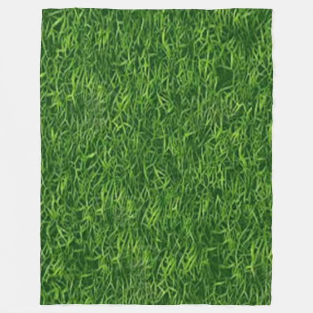 GRÖNT GRASS FLEECE BLANKET (Framsidan)