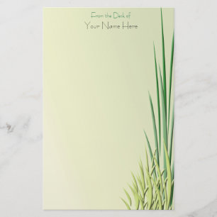 Grönt Grass Gräns Brevpapper