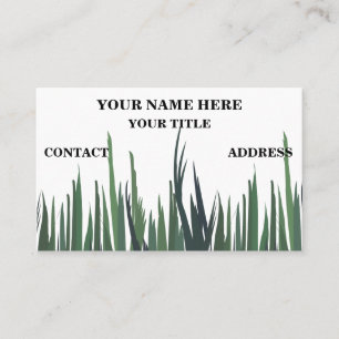 Grönt Grass Gräsmatta Visitkort