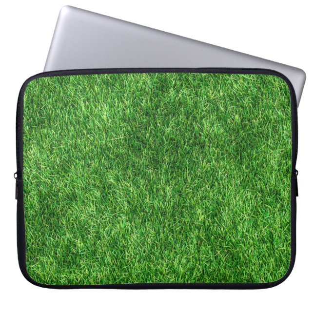 Grönt Grass Laptop Fodral (Framsidan)