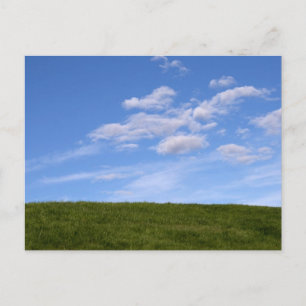Grönt Grass och Blå himmel Vykort