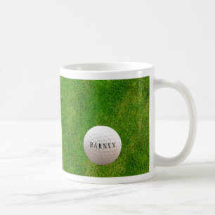 Grönt Grass, Personlig Golfball på gräs Kaffemugg