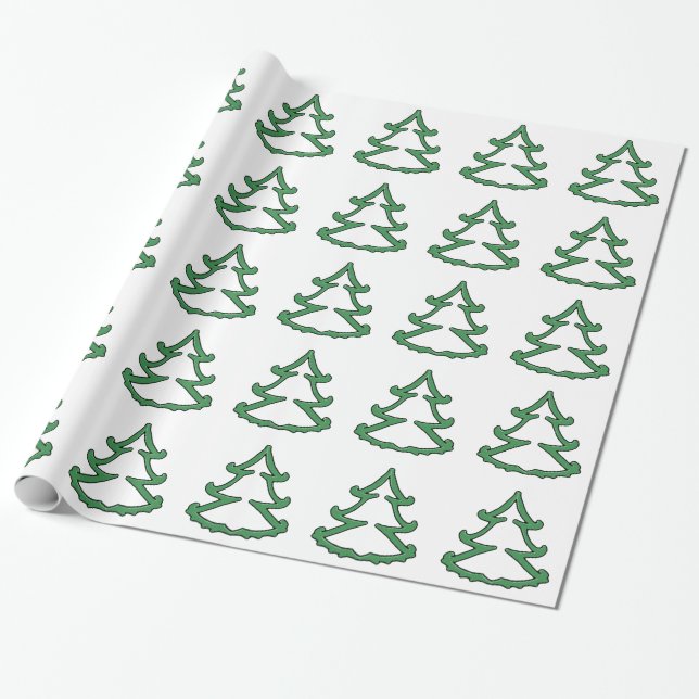 Grönt grästräd som slår in papper presentpapper (Utrullad)