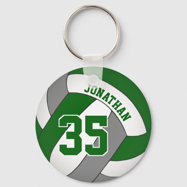 grönt grått anpassningsbar  pojkars volleyball bag nyckelring (Framsida)