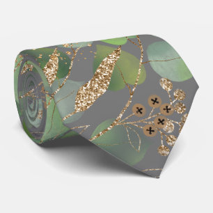 GRÖNT GRÅTT BOTANISKT MANAR TIE SLIPS