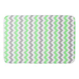 Grönt & Grått Chevron Bath Mat Badrumsmatta