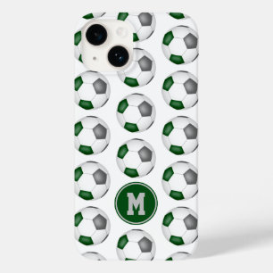 grönt grått-fotbollar mönster monogrammet