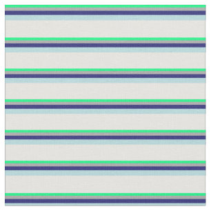 Grönt, Grått, Midnight Blue, Powder Blue & White Tyg