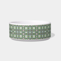 Grönt & Grått Modern keltic Mönster Pet Bowl