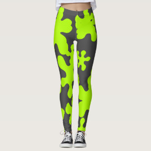 grönt grått roligt av kol leggings