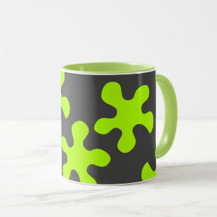 grönt grått roligt -kaffe mugg