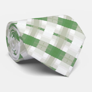 Grönt Grått White Abstrakt Mönster Slips