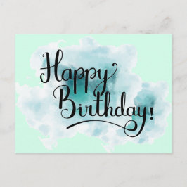 Grönt Grattis på födelsedagen-vykort Vykort