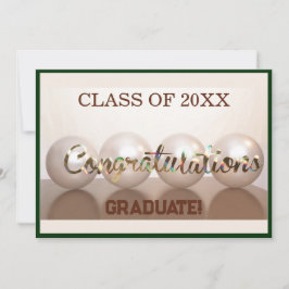 Grönt Grattis Student Studenten Inbjudningar